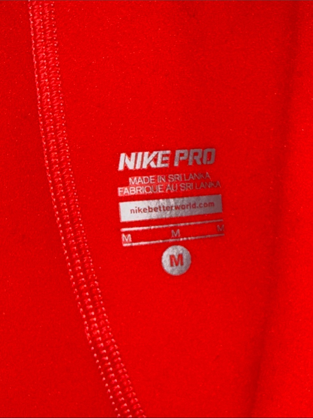 Nike Pro Two-Tone Coral and Red Half-Zip Athletic Pullover Women’s Size M 🔥 G12 - Picture 4 of 4